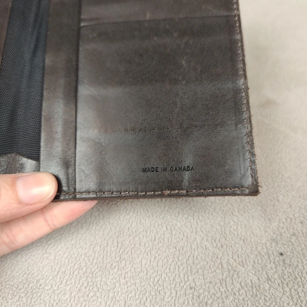 Shinola Detroit Mens Bifold Wallet Dark Brown Black American‎ Made Leather